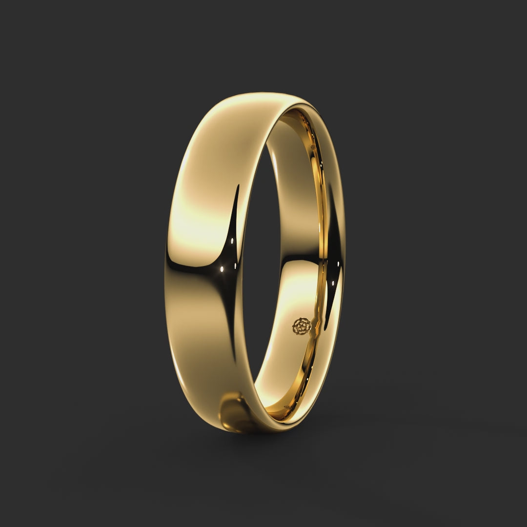 Traditional court bespoke Wedding Ring from Michael Isaac York  360-drag #metal_gold