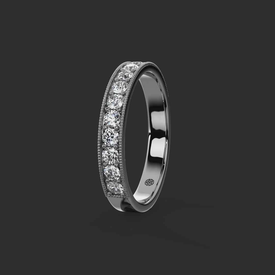 0.50ct - 3.10mm Marygate Diamond Wedding Ring from Michael Isaac York  360-drag #metal_platinum