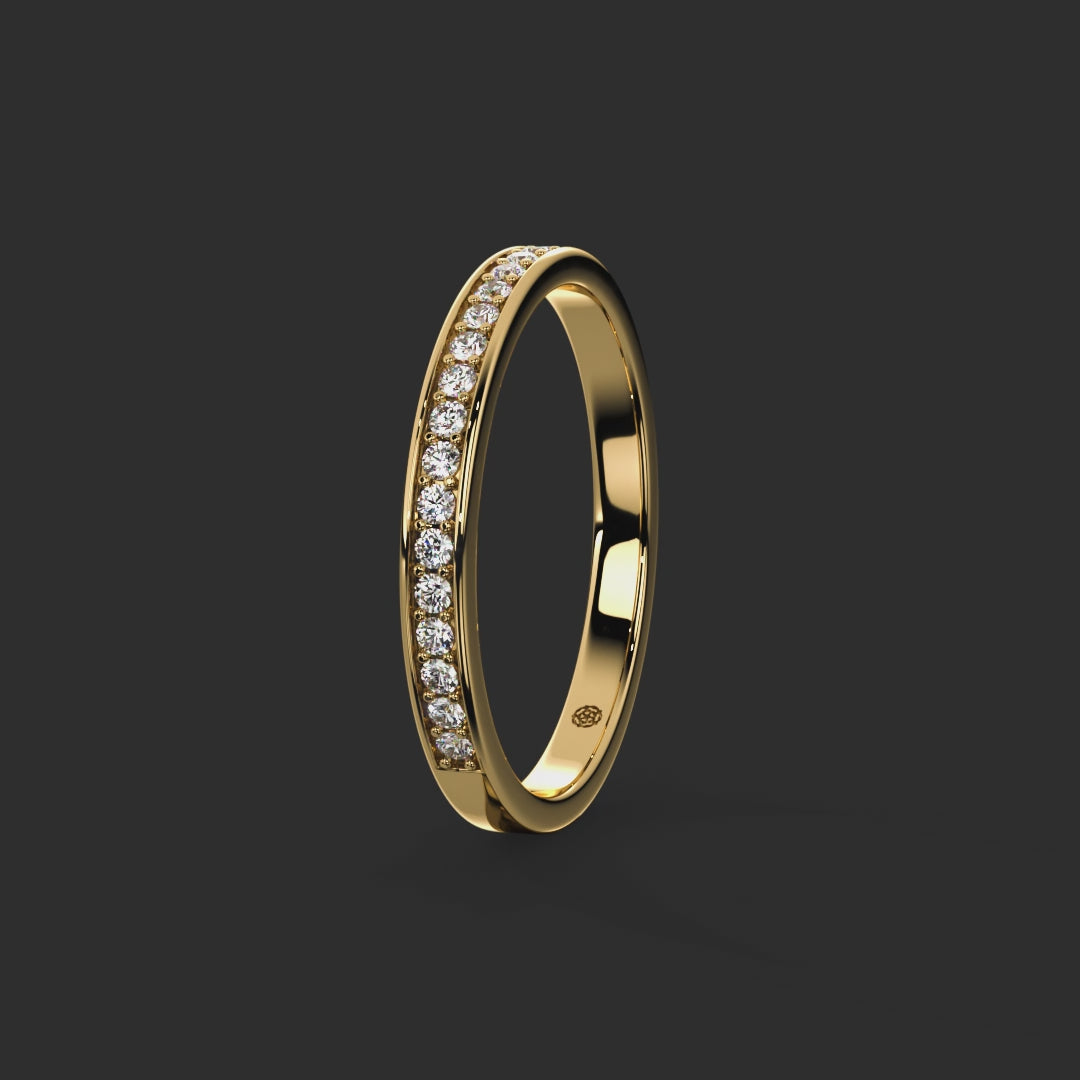 0.15ct - 2.20mm Herworth Diamond Wedding Ring from Michael Isaac York  360-drag #metal_gold