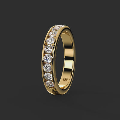 0.75ct - 3.70mm Rosendale Diamond Wedding Ring from Michael Isaac York  360-drag #metal_gold
