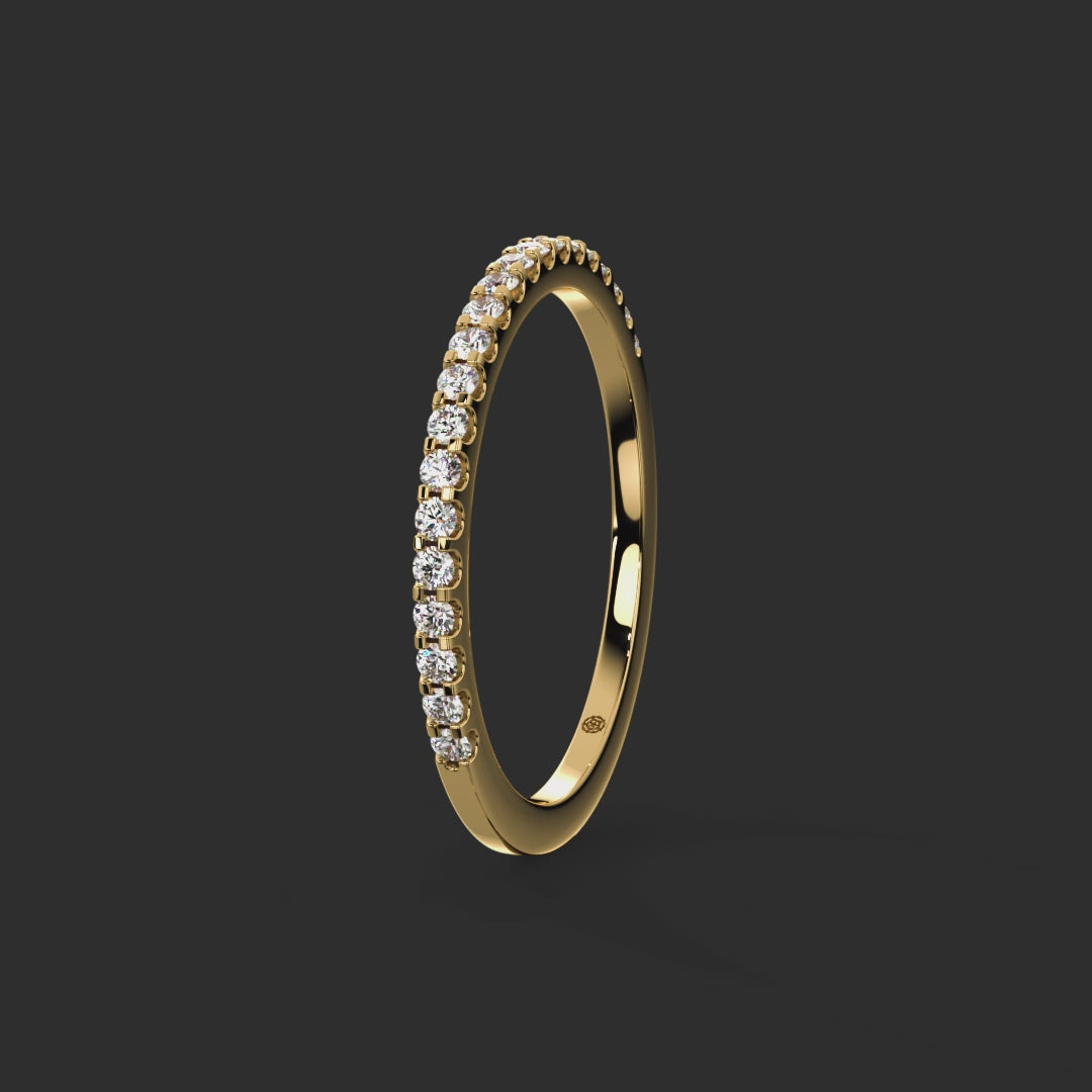 0.15ct - 1.40mm Petergate Diamond Wedding Ring from Michael Isaac York  360-drag #metal_gold