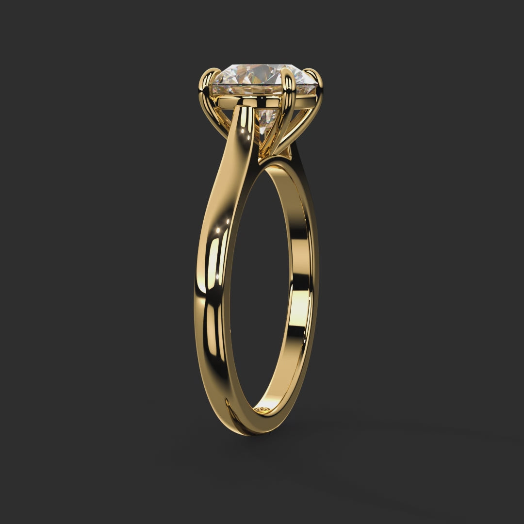 Bootham №1 Round Engagement Ring from Michael Isaac #metal_gold #drag-360