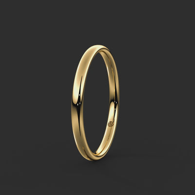 Traditional Court Bespoke Wedding Ring 2mm 360-drag  #metal_gold