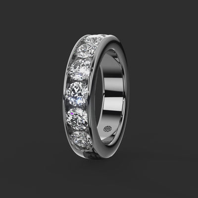 2.00ct - 5.00mm Rosendale Diamond Eternity Ring from Michael Isaac York  360-drag #metal_platinum
