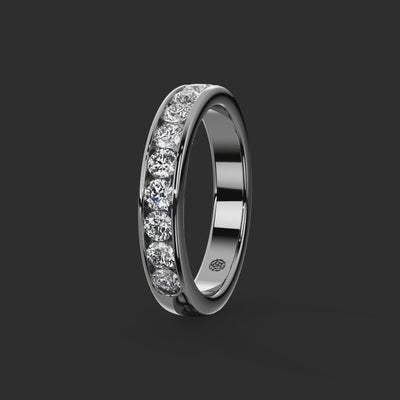 0.75ct - 3.70mm Rosendale Diamond Wedding Ring from Michael Isaac York  360-drag #metal_platinum