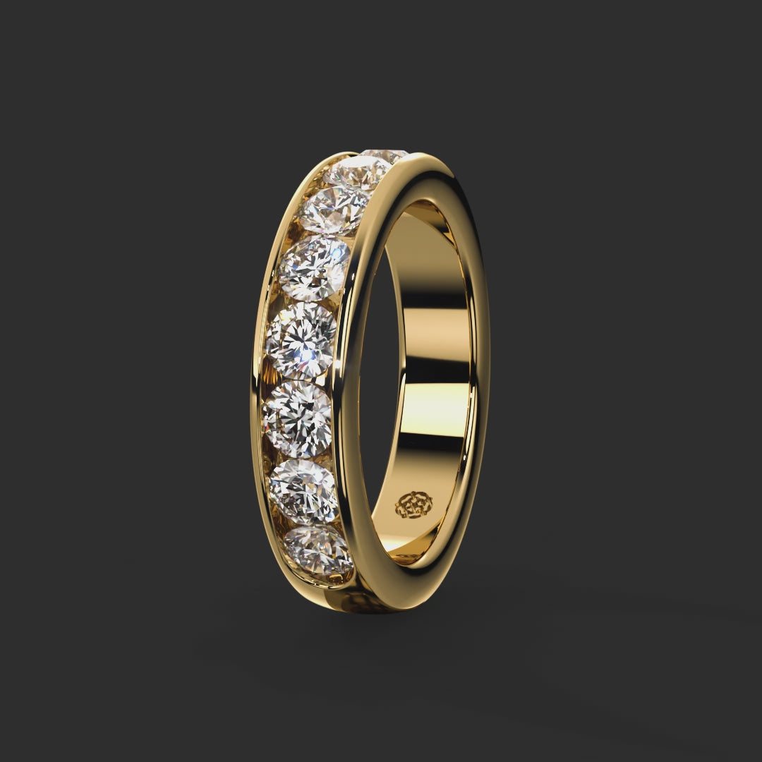1.50ct - 4.60mm Rosendale Diamond Eternity Ring from Michael Isaac York  360-drag #metal_gold