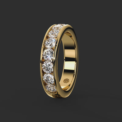 1.50ct - 4.60mm Rosendale Diamond Eternity Ring from Michael Isaac York  360-drag #metal_gold