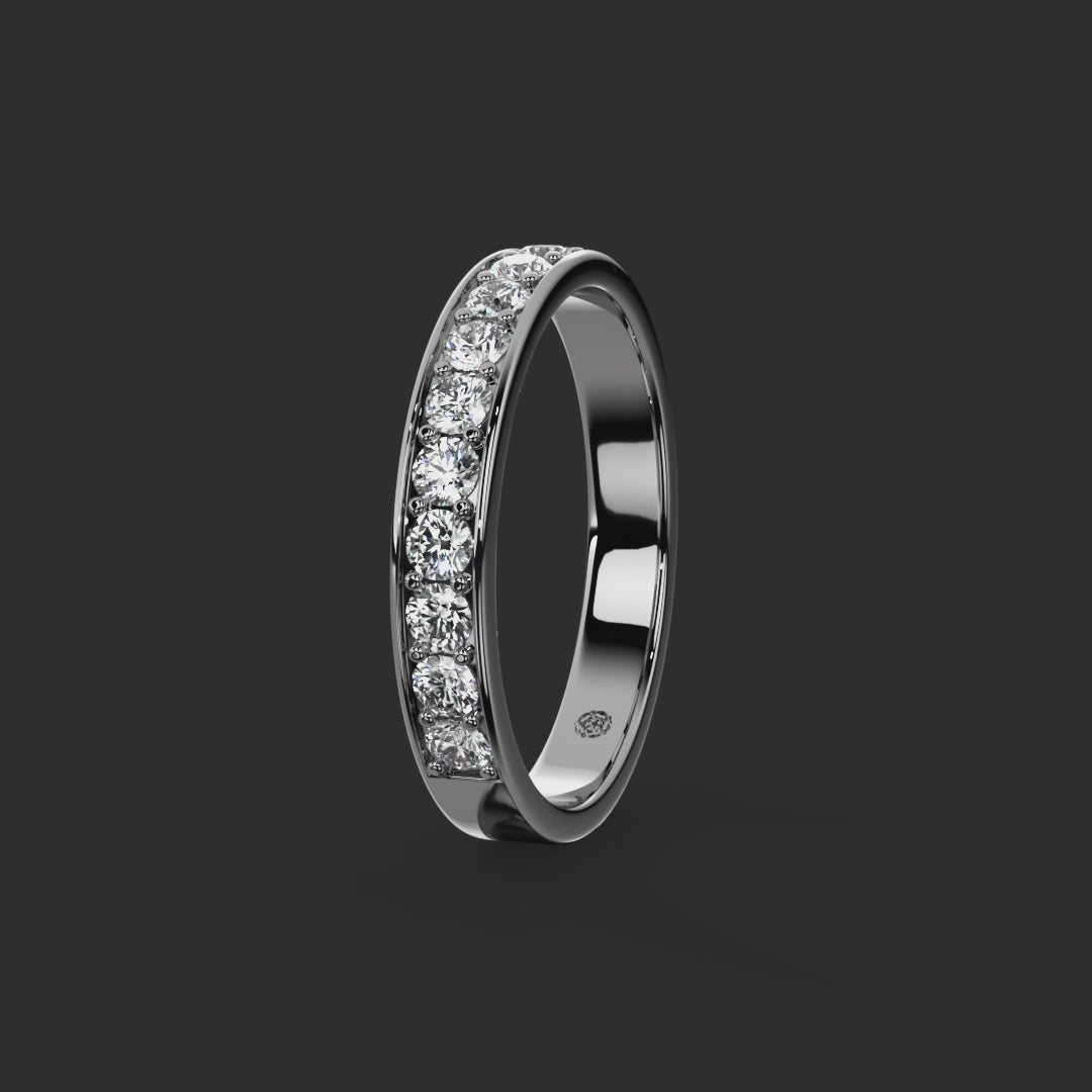 0.50ct - 3.10mm Heworth Diamond Wedding Ring from Michael Isaac York  360-drag #metal_platinum