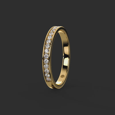 0.20ct - 2.40mm Heworth Diamond Wedding Ring from Michael Isaac York  360-drag #metal_gold