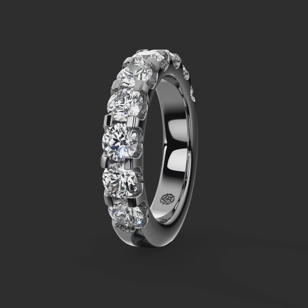 2.00ct - 4.30mm Petergate Diamond Eternity Ring from Michael Isaac York  360-drag #metal_platinum