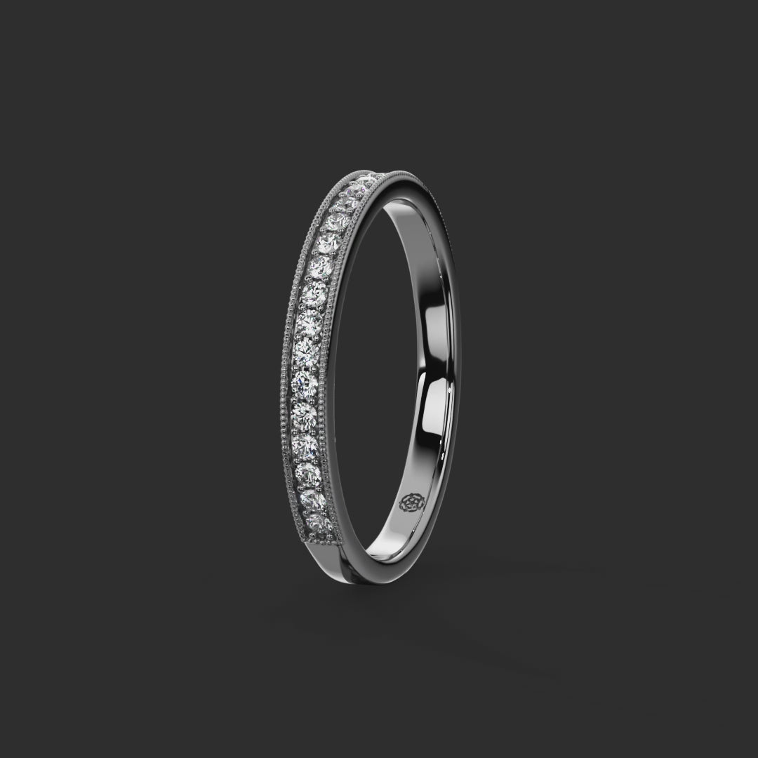 0.15ct - 2.20mm Marygate Diamond Wedding Ring from Michael Isaac York  360-drag #metal_platinum