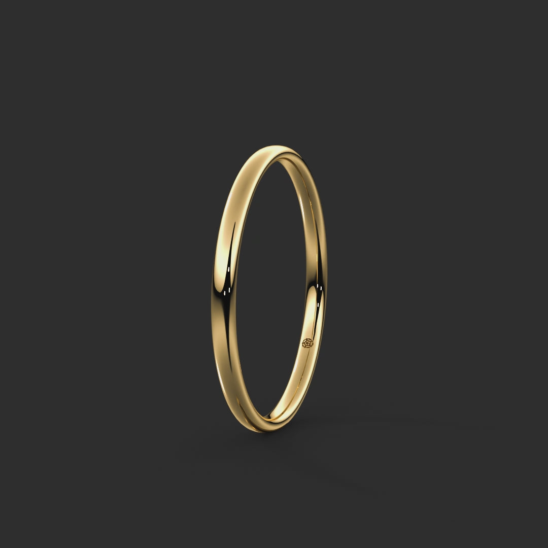 Traditional Court Wedding Ring 1.5mm  360-drag #metal_gold