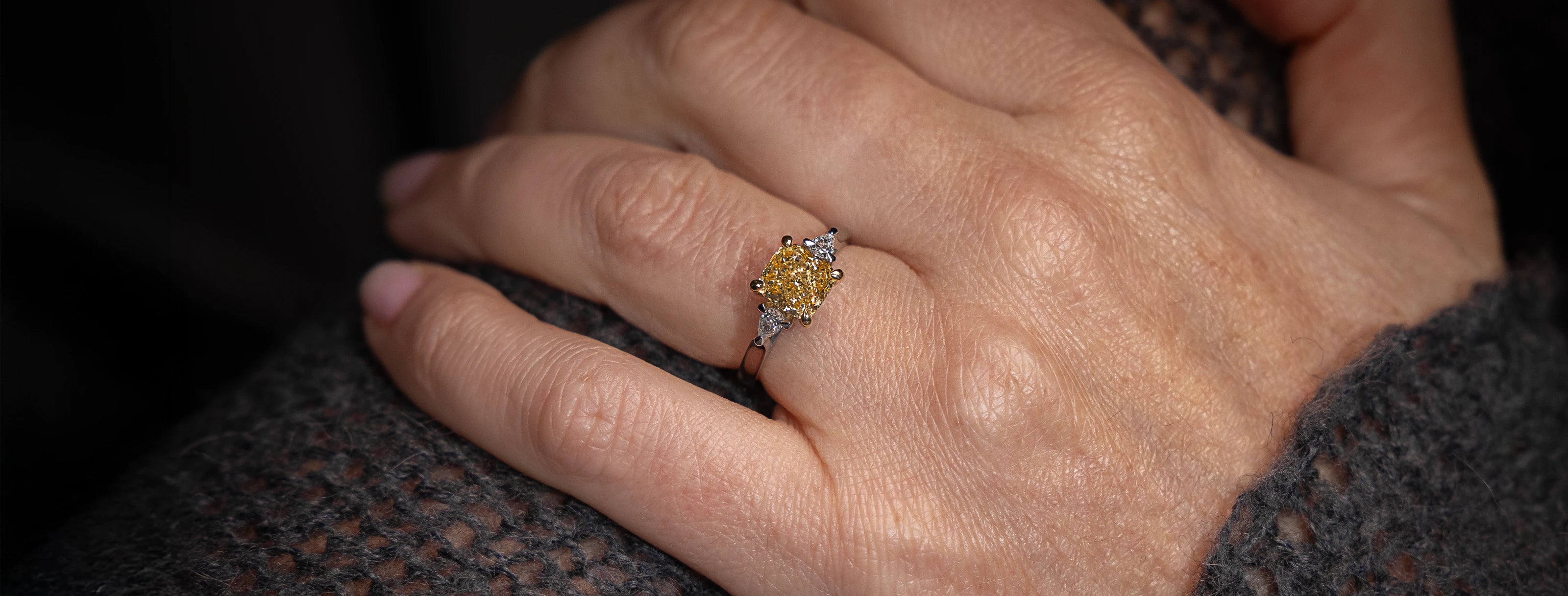 york engagement rings closeup