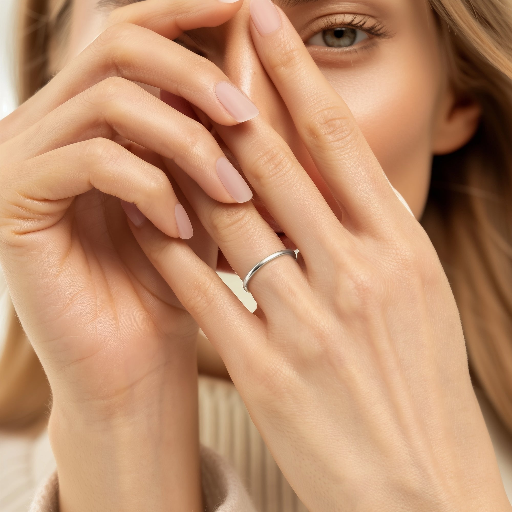 Traditional Court wedding bespoke ring 1.5mm #metal_platinum